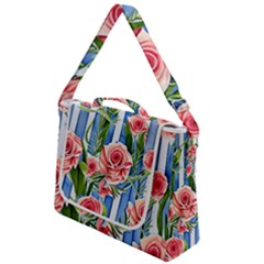 Chic Watercolor Flowers Box Up Messenger Bag by GardenOfOphir