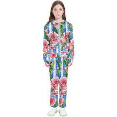 Chic Watercolor Flowers Kids  Tracksuit by GardenOfOphir