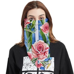 Chic Watercolor Flowers Face Covering Bandana (triangle) by GardenOfOphir