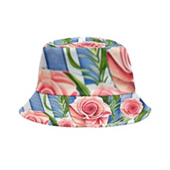 Chic Watercolor Flowers Inside Out Bucket Hat by GardenOfOphir