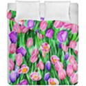 Combined watercolor flowers Duvet Cover Double Side (California King Size) View1