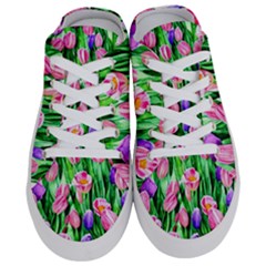 Combined Watercolor Flowers Half Slippers by GardenOfOphir