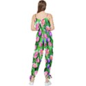 Combined watercolor flowers Sleeveless Tie Ankle Chiffon Jumpsuit View2