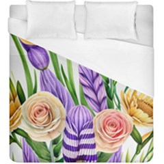 Classy Watercolor Flowers Duvet Cover (king Size) by GardenOfOphir