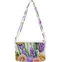 Classy watercolor flowers Double Gusset Crossbody Bag View1