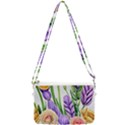 Classy watercolor flowers Double Gusset Crossbody Bag View2