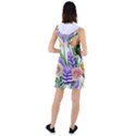 Classy watercolor flowers Racer Back Hoodie Dress View2