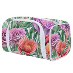 Captivating Watercolor Flowers Toiletries Pouch by GardenOfOphir