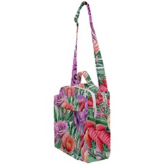 Captivating Watercolor Flowers Crossbody Day Bag by GardenOfOphir