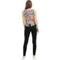 Captivating Watercolor Flowers V-Neck Cropped Tank Top View2