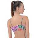 Captivating Watercolor Flowers Knot Up Bikini Top View2