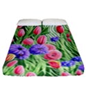 Exquisite watercolor flowers Fitted Sheet (California King Size) View1