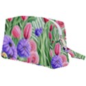 Exquisite watercolor flowers Wristlet Pouch Bag (Large) View2