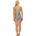 Exquisite watercolor flowers Knot Front One-Piece Swimsuit View4