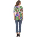 Exquisite watercolor flowers Zip Up Long Sleeve Blouse View4