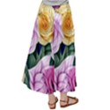 Cherished Watercolor Flowers Satin Palazzo Pants View2