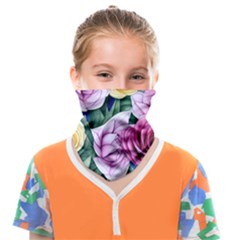 Cherished Watercolor Flowers Face Covering Bandana (kids) by GardenOfOphir