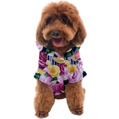 Cherished Watercolor Flowers Dog Coat by GardenOfOphir