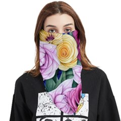 Cherished Watercolor Flowers Face Covering Bandana (triangle) by GardenOfOphir