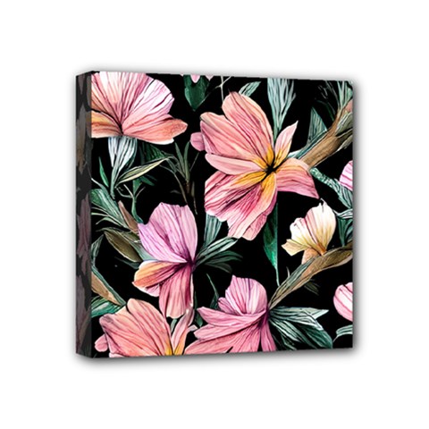 Charming Watercolor Flowers Mini Canvas 4  X 4  (stretched) by GardenOfOphir