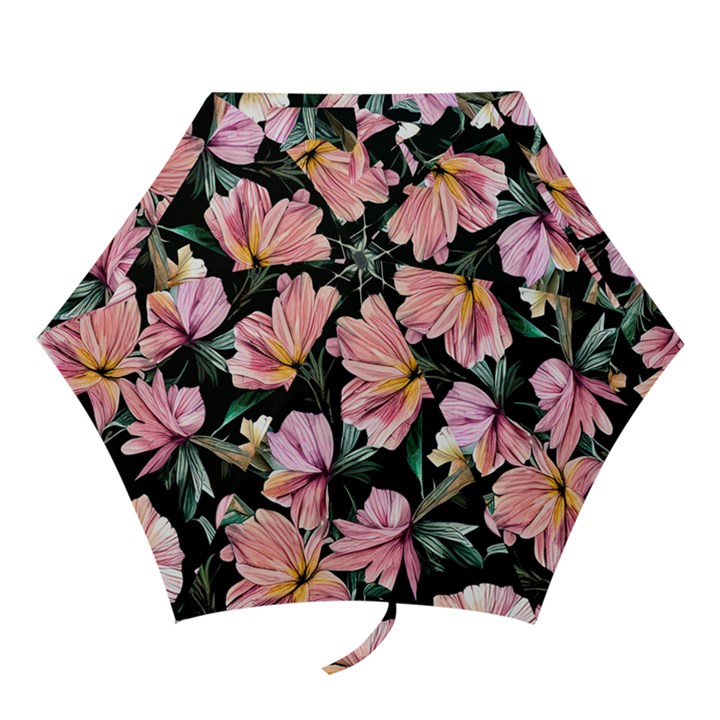 Charming Watercolor Flowers Mini Folding Umbrellas