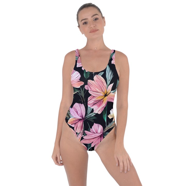 Charming Watercolor Flowers Bring Sexy Back Swimsuit