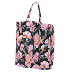 Charming Watercolor Flowers Giant Grocery Tote by GardenOfOphir