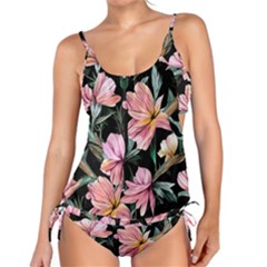 Charming Watercolor Flowers Tankini Set by GardenOfOphir