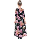 Charming Watercolor Flowers Kids  Quarter Sleeve Maxi Dress View2