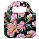 Charming Watercolor Flowers Premium Foldable Grocery Recycle Bag View1