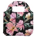 Charming Watercolor Flowers Premium Foldable Grocery Recycle Bag View2