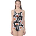 Dazzling watercolor flowers One Piece Swimsuit View1