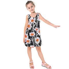 Dazzling Watercolor Flowers Kids  Sleeveless Dress by GardenOfOphir