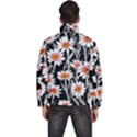 Dazzling watercolor flowers Men s Puffer Bubble Jacket Coat View4