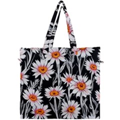 Dazzling Watercolor Flowers Canvas Travel Bag by GardenOfOphir