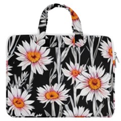 Dazzling Watercolor Flowers Macbook Pro 13  Double Pocket Laptop Bag by GardenOfOphir