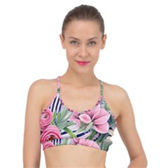 Luxurious Watercolor Flowers Basic Training Sports Bra by GardenOfOphir