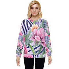 Luxurious Watercolor Flowers Hidden Pocket Sweatshirt by GardenOfOphir