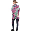 Majestic watercolor flowers Long Sleeve Velvet Kimono  View2