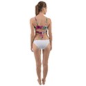 Majestic watercolor flowers Wrap Around Bikini Top View2