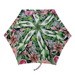 Sumptuous Watercolor Flowers Mini Folding Umbrellas by GardenOfOphir