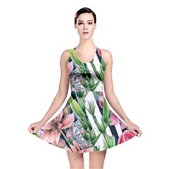 Sumptuous Watercolor Flowers Reversible Skater Dress by GardenOfOphir