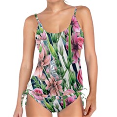 Sumptuous Watercolor Flowers Tankini Set by GardenOfOphir