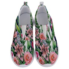 Sumptuous Watercolor Flowers No Lace Lightweight Shoes by GardenOfOphir