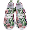 Sumptuous watercolor flowers Women s Velcro Strap Shoes View1