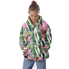 Sumptuous Watercolor Flowers Kids  Oversized Hoodie by GardenOfOphir