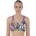 Charming and Cheerful Watercolor Flowers Back Weave Sports Bra View1