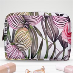 Charming And Cheerful Watercolor Flowers Make Up Pouch (medium) by GardenOfOphir