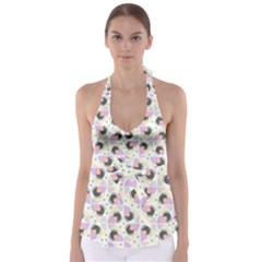 Pattern Pastel Drawing Art Babydoll Tankini Top by Ravend