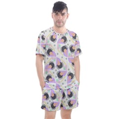 Pattern Pastel Drawing Art Men s Mesh Tee And Shorts Set